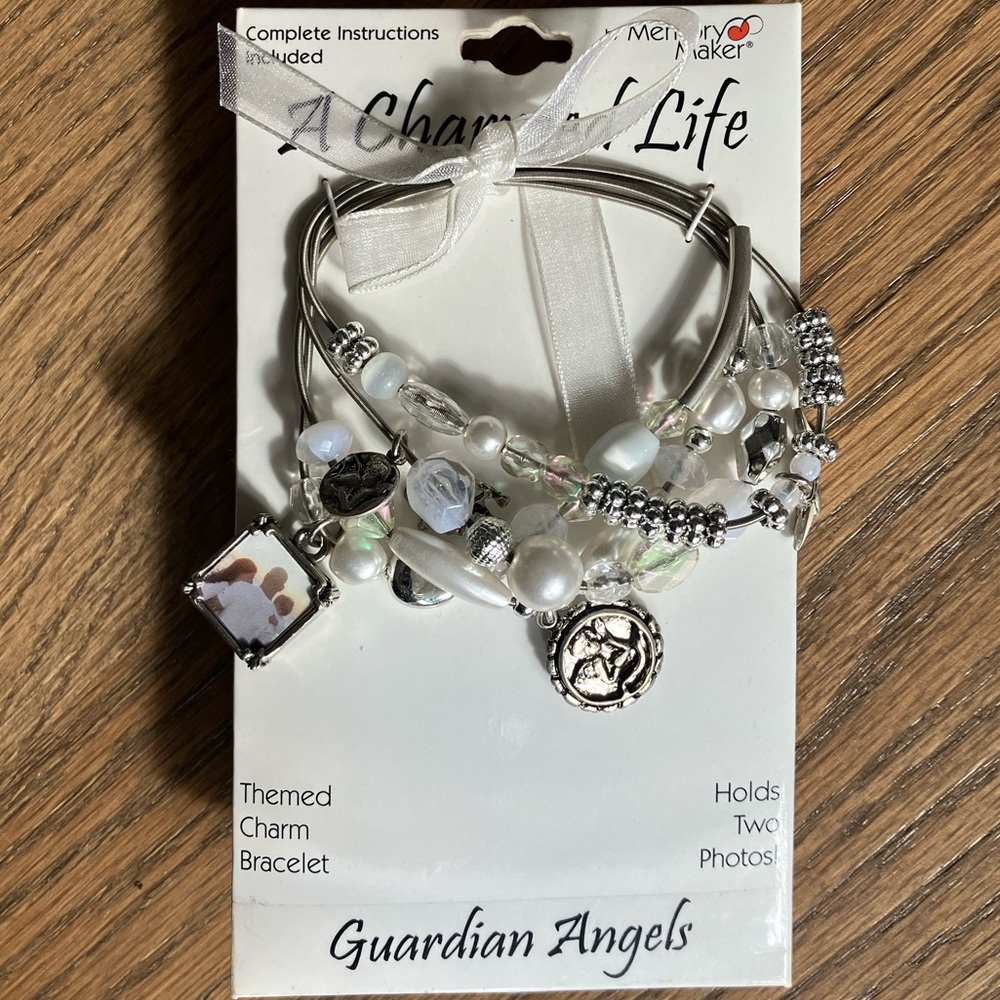 NEW!!! Memory Maker, a charmed life, guardian angel themed photo bracelet